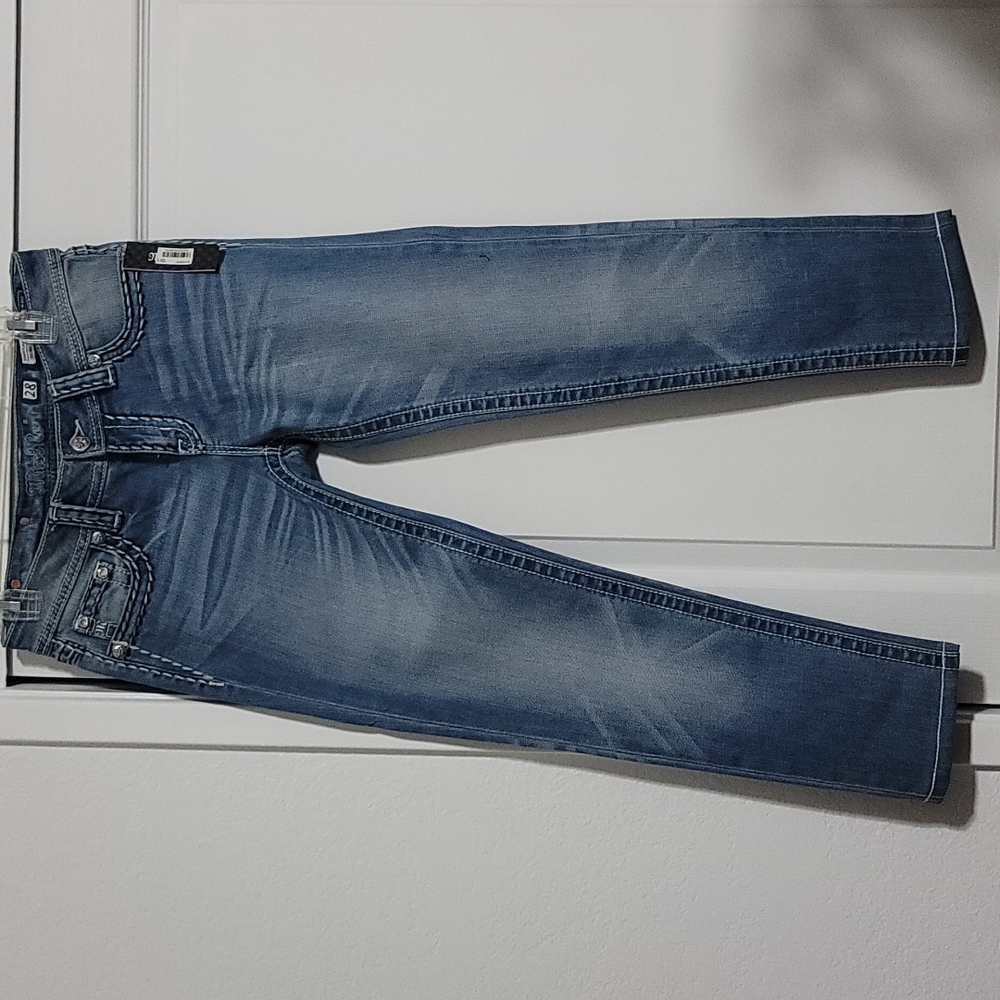 Miss Me NWT Lt Blue Signature Skilly Jeans sz 28